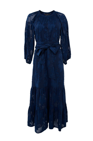 Elise Dress Navy Chiffon Abbey Glass