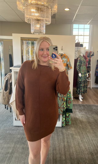 Asima Sweater Dress Brownie Kerisma