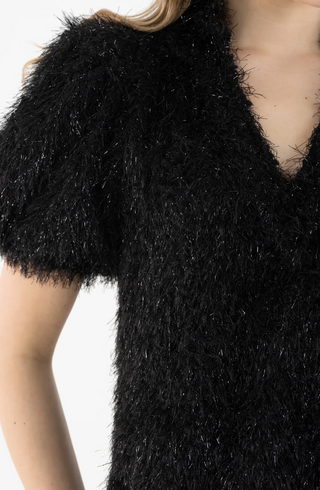 Hampton Mini Black Tie Feather Fringe Emily McCarthy