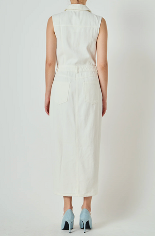 Off White Denim Maxi English Factory