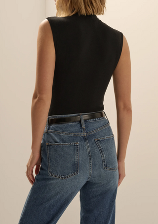 The Heritage Mockneck Top Black Favorite Daughter