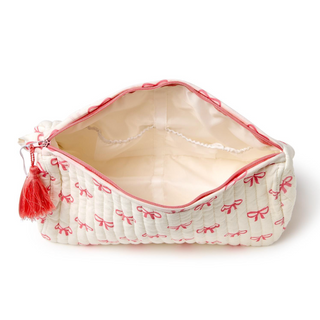 Medium Coquette Bow Cosmetic Pouch