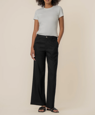 Meg High Rise Wide Leg w/ Patch Pockets Black Kut