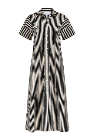 Gibbons Dress Ganache Pinstripe Livro