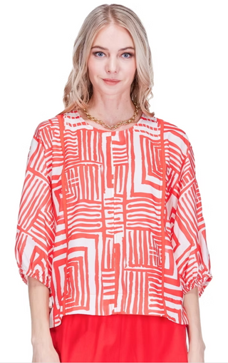 Gored Top Red Echo Joy Joy