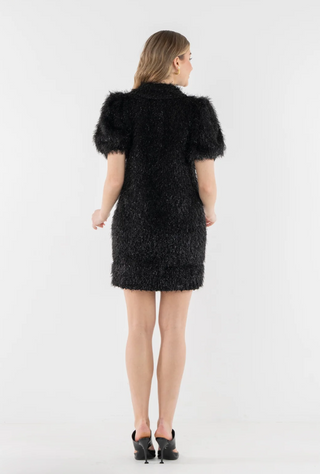 Hampton Mini Black Tie Feather Fringe Emily McCarthy