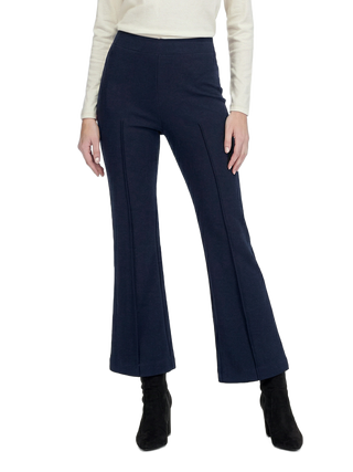 Front Seam Ponte Ankle Pant Navy Jade
