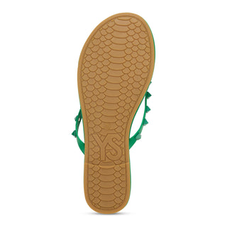 Green Rivington Stud Flip Flops