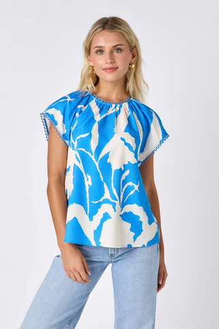 Bess Top Blue Fern Crosby