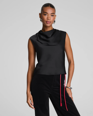 Sleeveless Cowl Neck Top Black Spanx