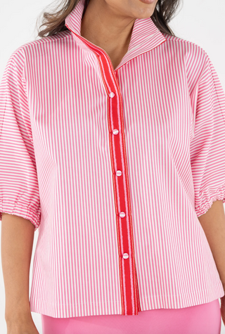 Bonny Top Pink Carnation Stripe Emily McCarthy