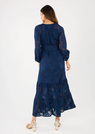 Elise Dress Navy Chiffon Abbey Glass