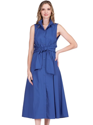 Back Wrap Maxi Dress Navy Jade