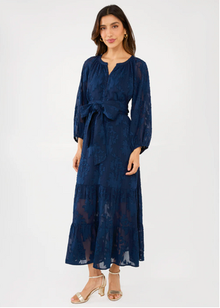 Elise Dress Navy Chiffon Abbey Glass