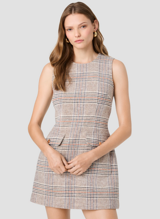 Sutton Plaid Two Pocket Mini Dress French Connection