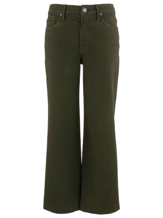 Meg Wide Leg Raw Hem Tuscan Olive