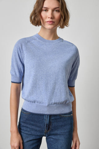 Crewneck Saddle Sleeve Sweater Lake Lilla P