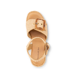 Jace Natural Raffia Chocolat Blu