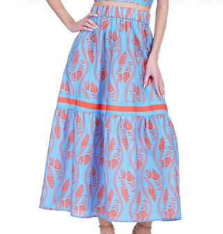 Crimson Fern Tiered Skirt Joy Joy