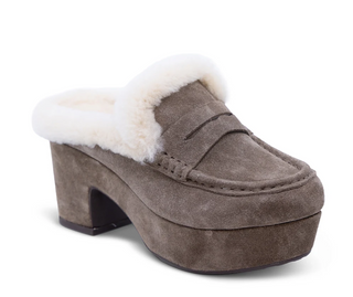 Genna Dark Taupe Suede Chocolat Blu