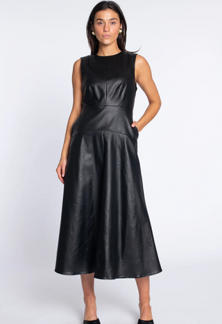 Claire Dress Black Metallic Denim Elizabeth James