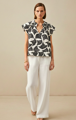 Aron Top Black Seashell Sofia