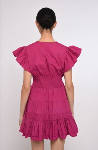 Madelyn Mini Dress Fuschia Love The Label