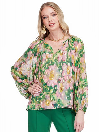 Peasant Top Golden Magnolia Jade