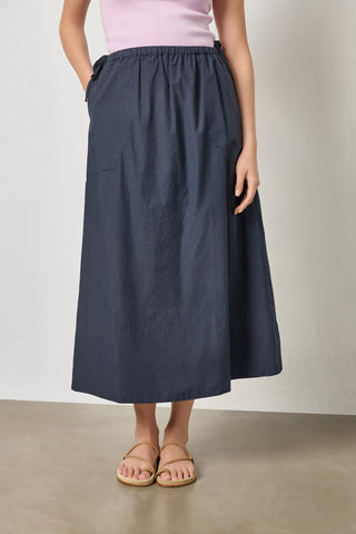 A Line Maxi Skirt Navy Lilla P