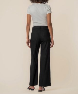 Meg High Rise Wide Leg w/ Patch Pockets Black Kut