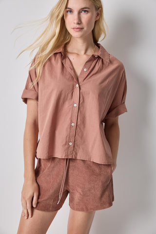 Elbow Sleeve Button Down Bark Lilla P