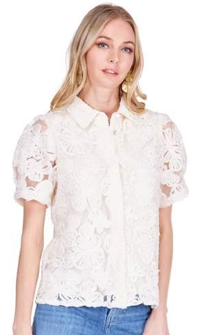Soutache Blouse Ivory Joy Joy