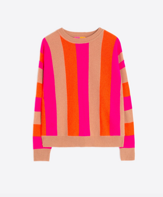 Pink and Orange Stripe Sweater Vilagallo