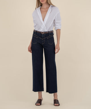 Charlotte High Rise Wide Front Seam Wide Hem Sustain