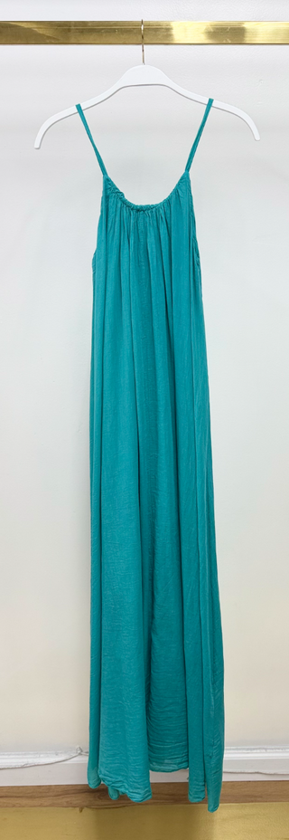Spaghetti Strap Textured Gauze Maxi Dress Capri Milio