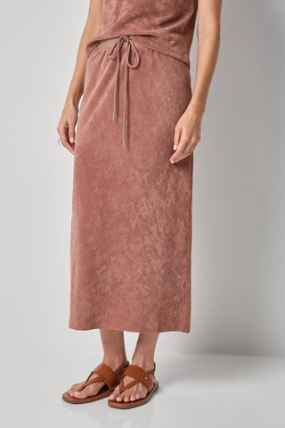 Terry Bias Skirt Bark Lilla P