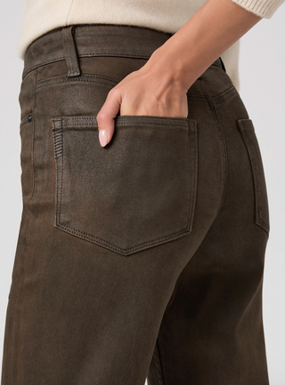 Stevie Ankle Dark Brown Distressed Coating