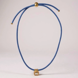 Leather Cord Necklace - Navy Smith & Co