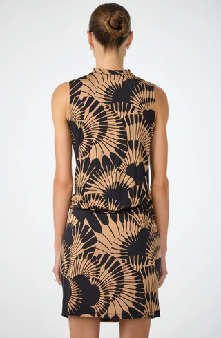 Lenaya 3 Dress Black Camel Trina Turk