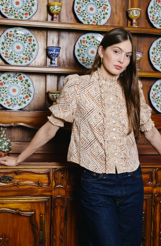 Zinny Top Wuthering Winds Print Love The Label