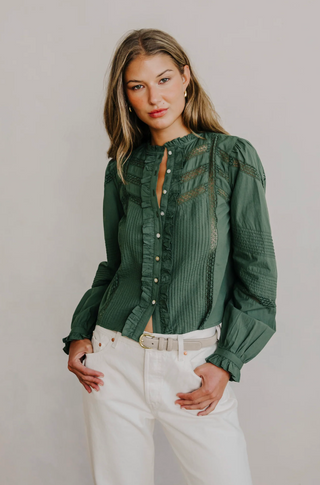Delia Top Green Love The Label
