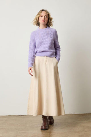 Mixed Stitch Pullover Lavender