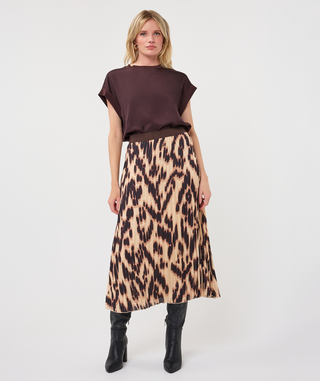 Leopard Print Skirt Esqualo