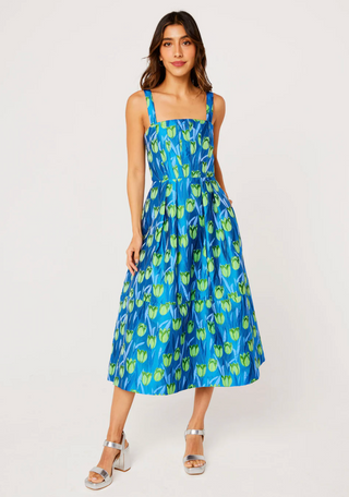 Catherine Dress Cobalt Tulip Abbey Glass