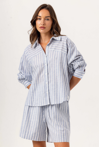 Slate Stripe Adora Shirt Sundays