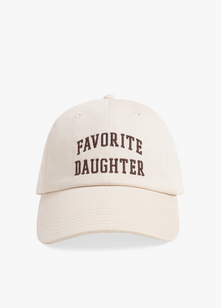 All Caps Logo Baseball Cap Khaki/ Coffee Favorite Daughter