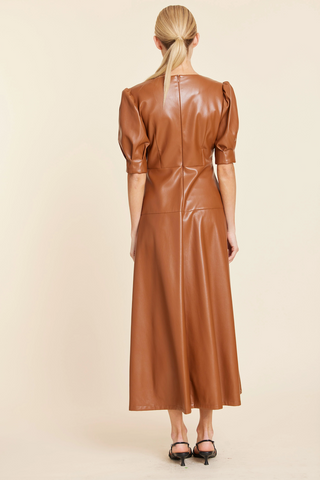 Saddle Vegan Leather Maxi Dress Dolce Cabo