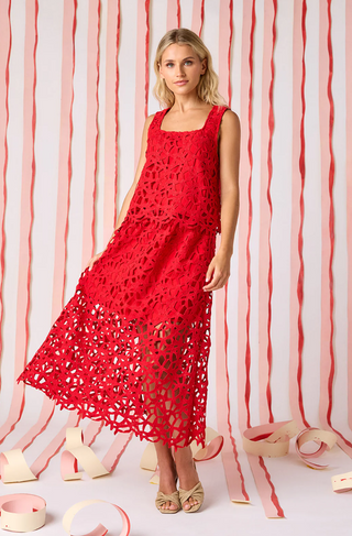 Selene Skirt Pomegranate Lace Crosby