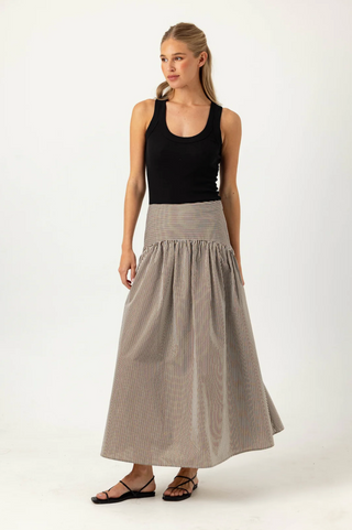 Stripe Celeste Skirt Umber Stripe Sundays