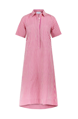 City Dress Raspberry Pinstripe Livro
